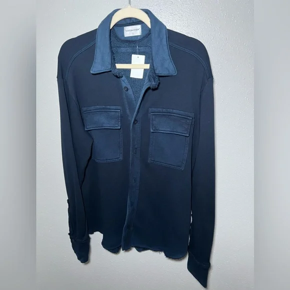 New Cotton Citizen Bronx Button Down in Vintage Navy Size Small - Picture 2 of 7
